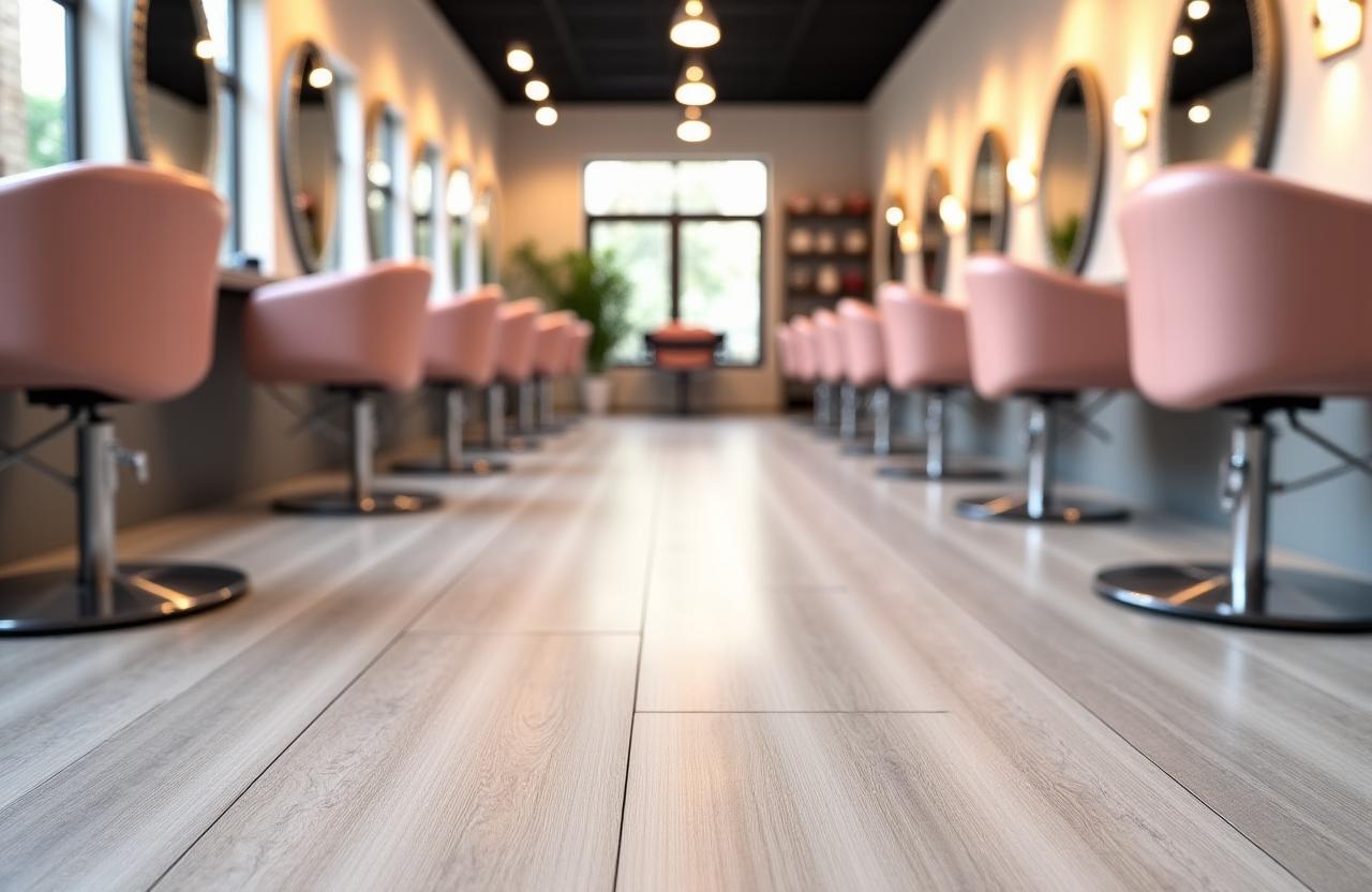 Piso vinílico para salón de belleza